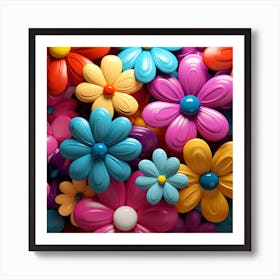 Colorful Flowers 30 Art Print