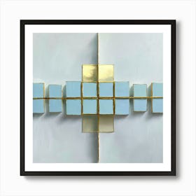 'Blue Squares' Art Print