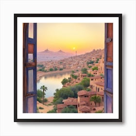 View From A Window Arab city Art Print