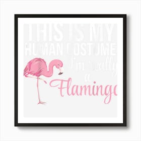 Halloween Flamingo ? Trick Or Treat Pink Flamingo Art Print