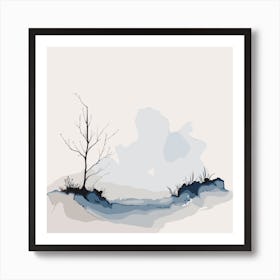 Tree In The Water Art Print