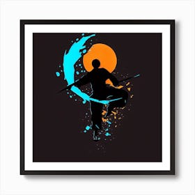Samurai Warrior - Bo Staff - Wushu - Martial Arts 25 Art Print