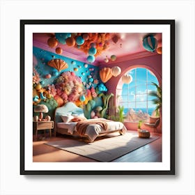 Colorful Bedroom Art Print