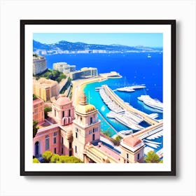 Monaco Stock Videos & Royalty-Free Footage Art Print