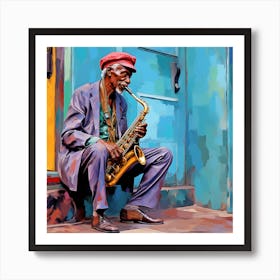 Saxophone Player 13 Art Print