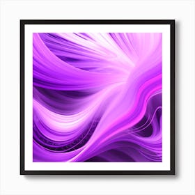 Abstract Purple Wave Art Print