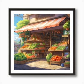 Vegetable Market 2 Art Print