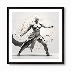 3d Model Of A Warrior Poster