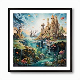 Underwater Castle 1 Art Print