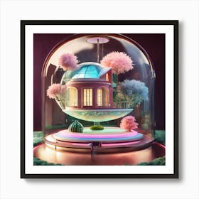 House In A Glass Dome 2 Art Print