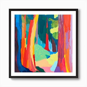 Colourful Abstract Muir Woods National Park Usa 3 Art Print