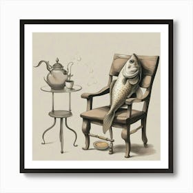 Fish In A Chair Art Print