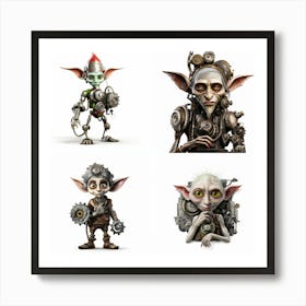 Steampunk Elves Art Print