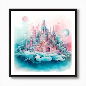 Aqua Dreams of December Art Print