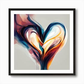 Abstract Heart Art Print