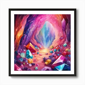 Colorful Cave Art Print