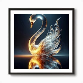 Glass Swan Art Print