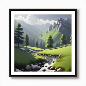 Landscape Painting 109 Art Print