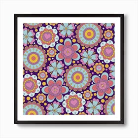 Flower Power Rivival Art Print