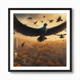 Eagle In Flight 1 Art Print