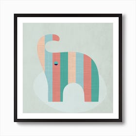 Scandi Elephant Nursery Art Print