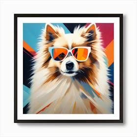 Abstract modernist spitz dog 1 Art Print