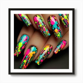 Neon Nail Art 1 Póster