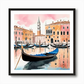 Venice Gondolas Art Print