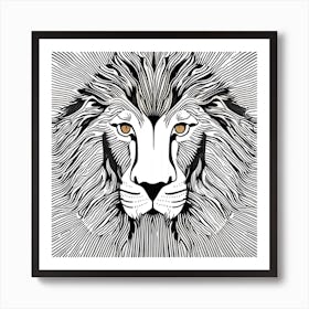 Lion Head Art Print