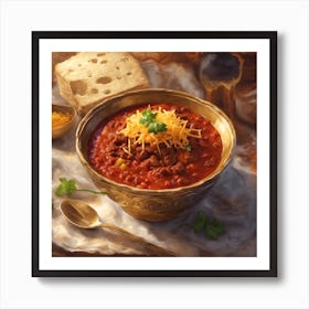 Chili In A Bowl Art Print