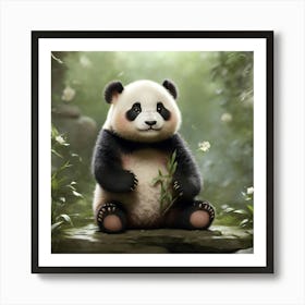 Default The Cute Panda 8 Images 1 Art Print