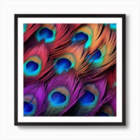 Peacock Feathers 15 Art Print