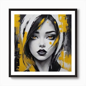 Yellow Girl Art Print