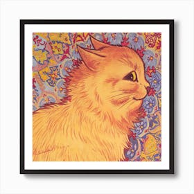 Cat Profile, Louis Wain 1 Art Print