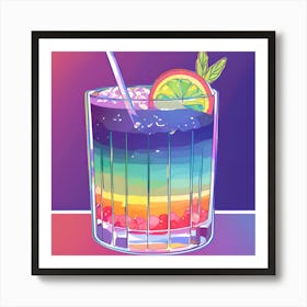 Rainbow Cocktail 1 Art Print