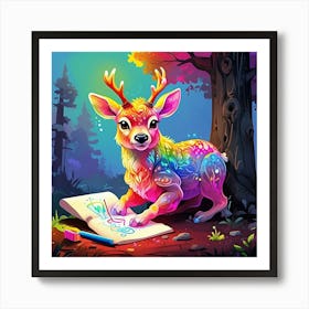 Deer Drawing 29 Art Print