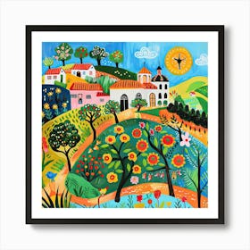 Kids Travel Illustration Spain 1 Art Print