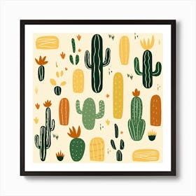 Cactus Set 2 Art Print