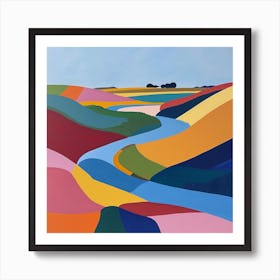 Colourful Abstract The Broads England 1 Art Print