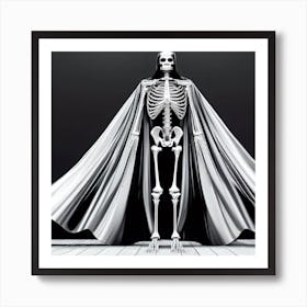 Skeleton With Cape 2 Art Print