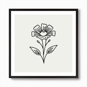 Flower Drawing Art Print