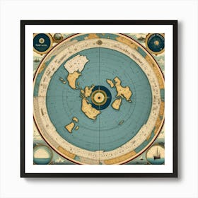 Map Of The World 6 Art Print