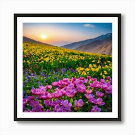 Flowers In The Mountains 1 Art Print