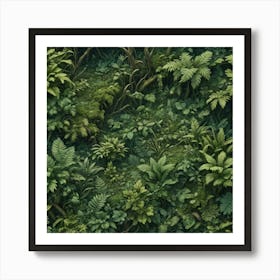 Ferns Wallpaper Art Print