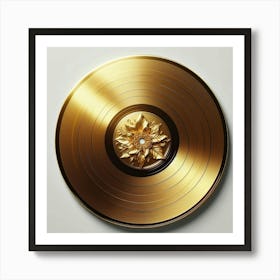 A Gold Record Award for Hit Song of the Year, Given to a Popular Music Artist for Selling More Than a Million Copies of a Single Song Art Print