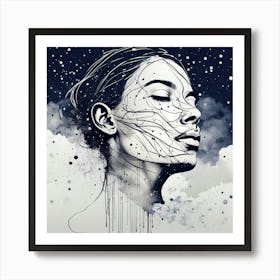 Night sky- dreaming Art Print