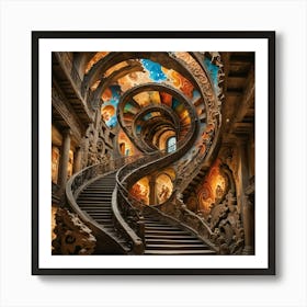 Spiral Staircases Art Print