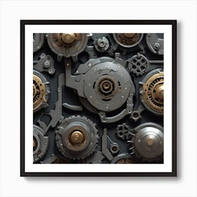 Clockwork Gears 5 Art Print