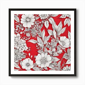 Red Flowers 1 Art Print