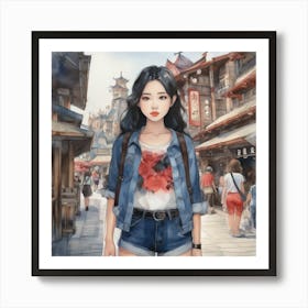 Asian Girl 2 Art Print